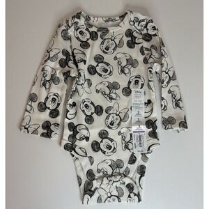 Disney Jumping Beans 3 Months Long Sleeve Bodysuit Mickey and Minnie Mouse
